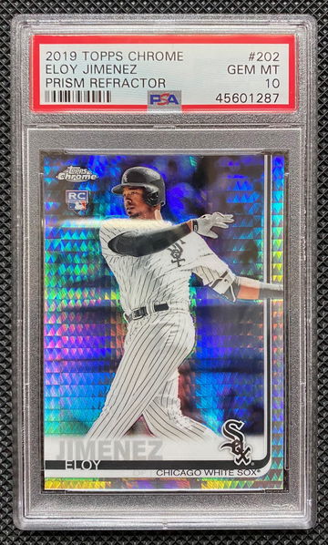 2019 Topps Chrome Eloy Jimenez Prism Refractor #202 PSA 10 RC ROOKIE