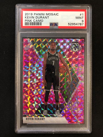 2019 Panini Mosaic - Kevin Durant - Pink Camo Prizm PSA 9 Mint