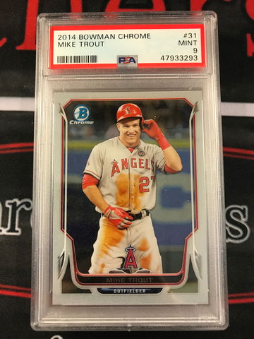 Mike Trout 2014 Bowman Chrome PSA 9