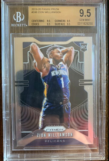 2019 Prizm Zion Williamson BGS 9.5 True Gem