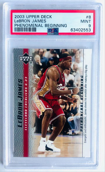 Lebron James 2003 Upper Deck Phenomenal Beginning #8 MINT PSA 9 Rookie Card RC