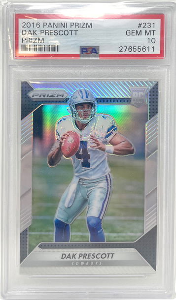 2016 Panini Prizm Dak Prescott Silver Prizm #231 PSA 10 Rookie Card RC