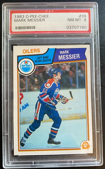 1983 O-Pee-Chee Mark Messier PSA 8