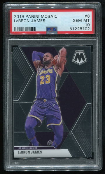 2019 Panini Mosaic Lebron James PSA 10