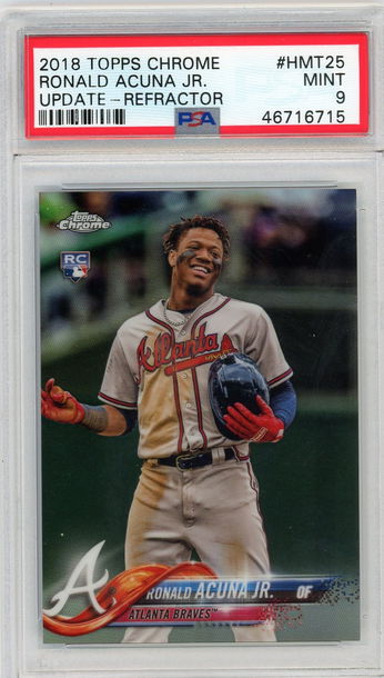 Ronald Acuna Jr 2018 Topps Chrome Update refractor rookie /250 PSA 9