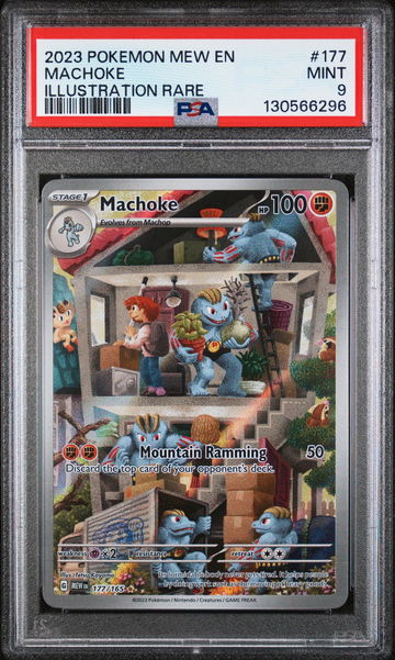 2023 Pokemon Scarlet and Violet 151 Illustration Rare Machoke #177 PSA 9