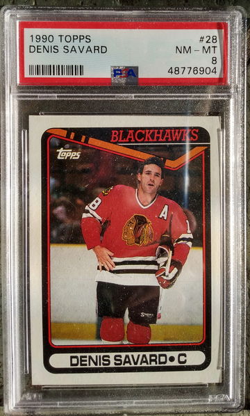 1990-91 Topps Dennis Savard PSA 8