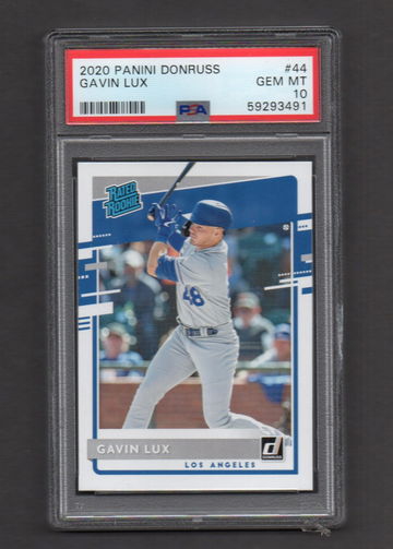 2020 Donruss #44 Gavin Lux PSA 10 RC Rookie Dodgers