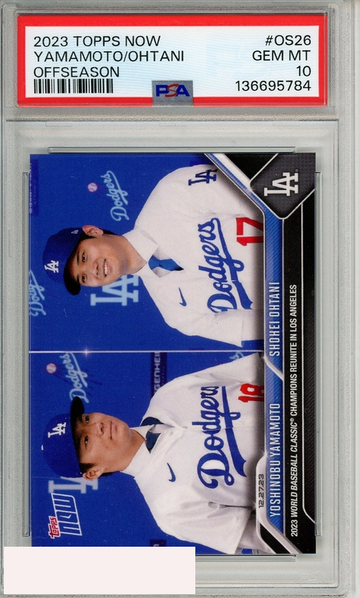 2023 TOPPS NOW OFFSEASON YAMAMOTO OHTANI #OS26 PSA 10 GEM MT