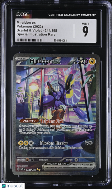 2023 Pokémon Scarlet & Violet Miraidon ex Special Illustration Rare CGC 9 #244/198