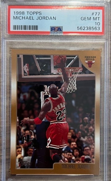 1998 Topps 77 Michael Jordan Chicago Bulls PSA 10 Gem Mint