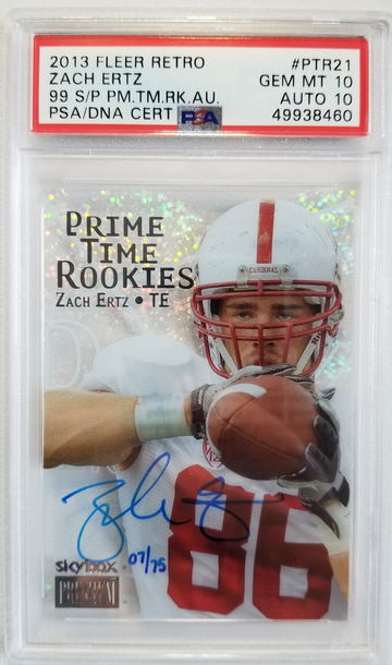 2013 Fleer Retro Zach Ertz Prime Time Rookies Autograph PSA 10
