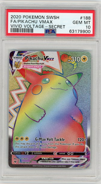 2020 Pokemon Sword and Shield Vivid Voltage Pikachu Vmax #188