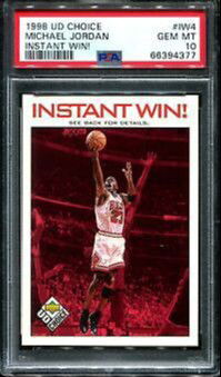 1998 Upper Deck UD Choice Instant Win! IW4 Michael Jordan Chicago Bulls PSA 10 Gem Mint
