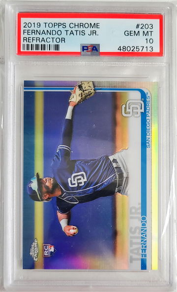 Fernando Tatis Jr Topps Chrome Refractor PSA 10