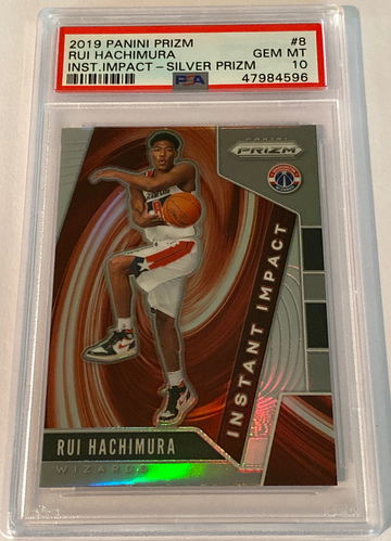 2019 Panini Prizm Rui Hachimura Silver Instant Impact PSA 10