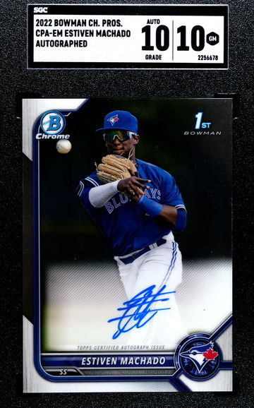 2022 Bowman Chrome Estiven Machado 1st Auto CPA-EM