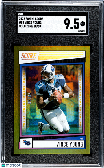 2022 Panini Score Vince Young #35 Gold Zone SGC 9.5