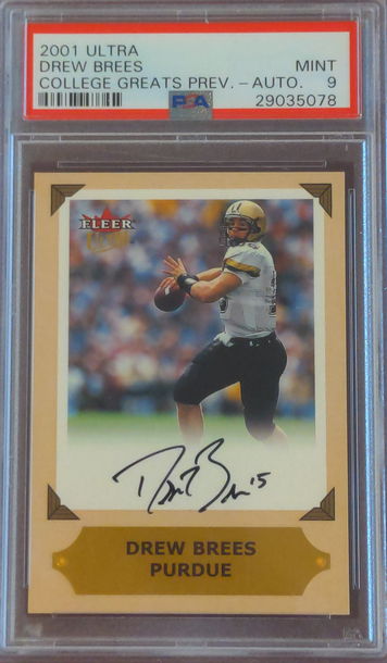 2001 Ultra College Greats Preview AUTOGRAPH Drew Brees