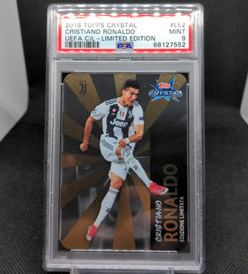 2018 Topps Crystal UEFA Champions LIMITED EDITION #LE2 Cristiano Ronaldo PSA 9