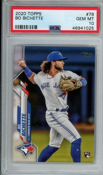 BO BICHETTE 2020 Topps #78 ROOKIE PSA 10 GEM MINT Blue Jays