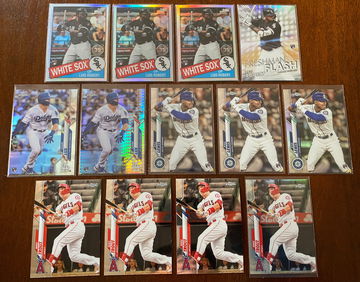 2020 Topps Chrome Luis Robert, Gavin Lux, Kyle Lewis RCs, Mike Trout Refractor