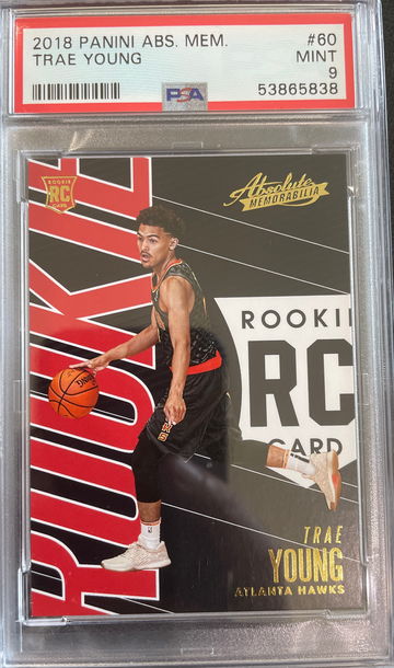 2018 Panini Absolute Memorabilia Trae Young Uncirculated Rookie PSA 9 