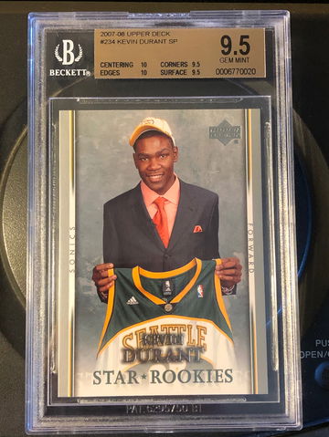 2007-08 Kevin Durant Upper Deck SP RC Rookie BGS 9.5 Nets NBA