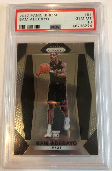 2017-18 Panini PrizmBam Adebayo Miami Heat Rookie Card Base #51 NBA Basketball  