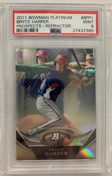 2011 Bowman Platinum Bryce Harper Prospects Refractor PSA 9 MINT #BPP1