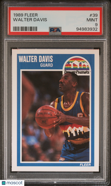 1989 Fleer Walter Davis #39 PSA 9