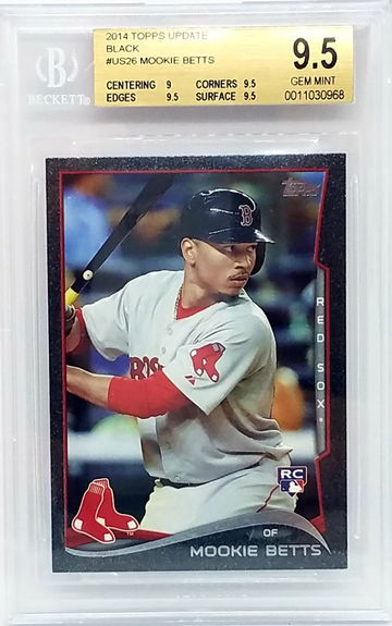 2014 Topps Update Mookie Betts black /63. Pop 3.