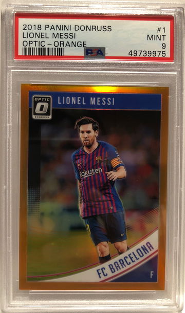 2018 donruss optic lionel messi orange holo 17/99 (from hk)