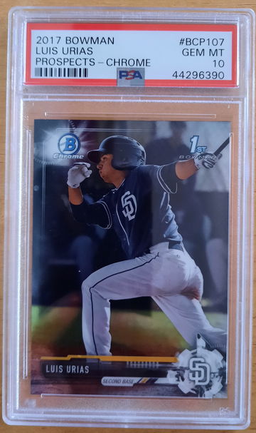 Luis Urias 2017 Bowman Chrome #BCP107 PSA 10