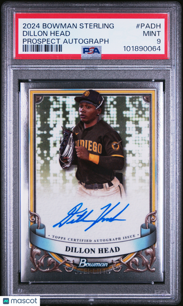 2024 Bowman Sterling Prospect Autographs Dillon Head #PADH PSA 9