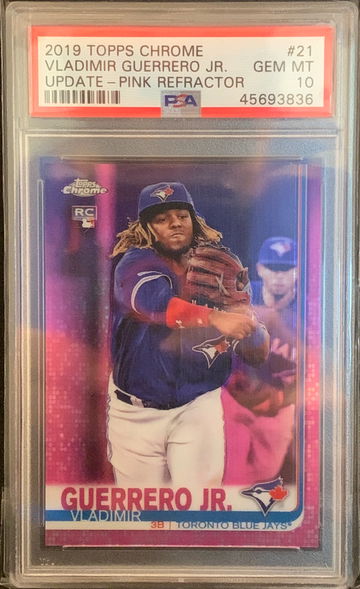 2019 Topps Chrome Update Vladimir Guerrero #21 Pink PSA 10