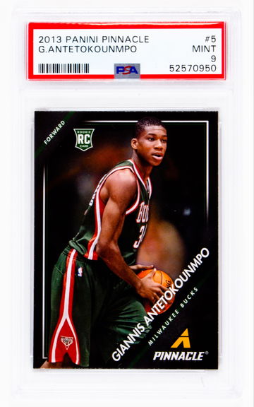 2013-14 Panini Pinnacle Giannis Antetokounmpo RC Rookie #5 PSA 9