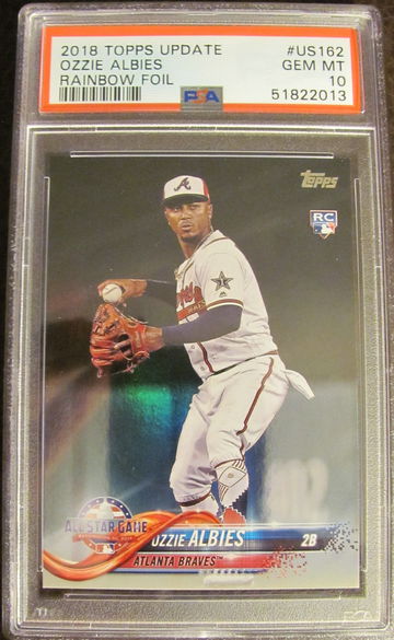 2018 Topps Update Ozzie Albies Rainbow Foil PSA 10 Gem-Mint