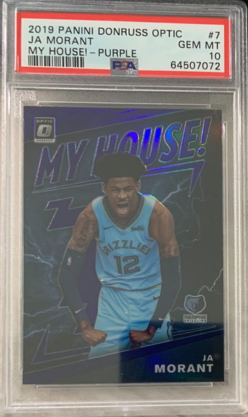 2019 Panini Optic My House Ja Morant Purple PSA 10