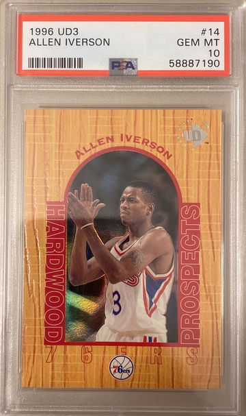 1996 UD3 Allen Iverson PSA 10 Rookie Card RC