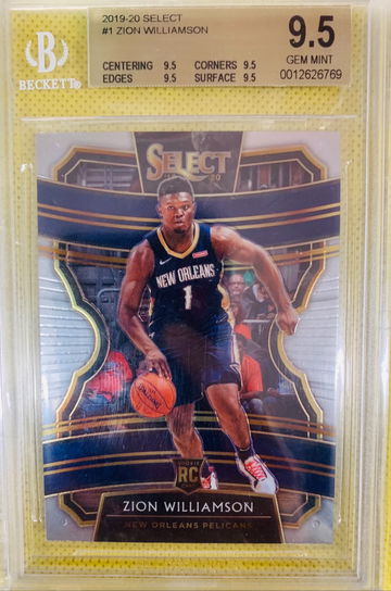 Zion Williamson Rookie 2019 - 20 Select Concourse BGS 9.5 RC 