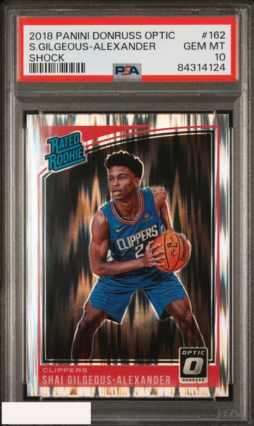 2018 PANINI DONRUSS OPTIC SHAI GILGEOUS-ALEXANDER #162 SHOCK ROOKIE RC PSA 10