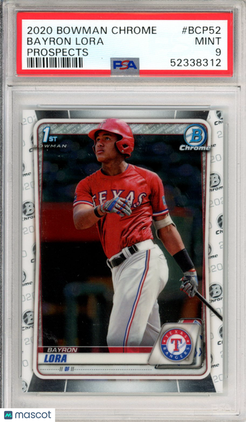 2020 Bowman Chrome Prospects Bayron Lora #BCP52 PSA 9