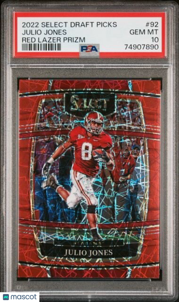 2022 Panini Select Julio Jones #92 Red Prizm PSA 10