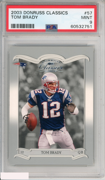 2003 DONRUSS CLASSICS TOM BRADY #57 NEW ENGLAND PATRIOTS PSA 9 MINT