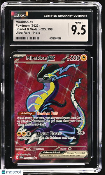 2023 Pokémon Scarlet & Violet Miraidon ex Ultra Rare CGC 9.5 #227/198