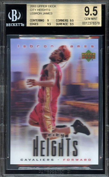 2003 Upper Deck City Heights LeBron James BGS 9.5 Rookie