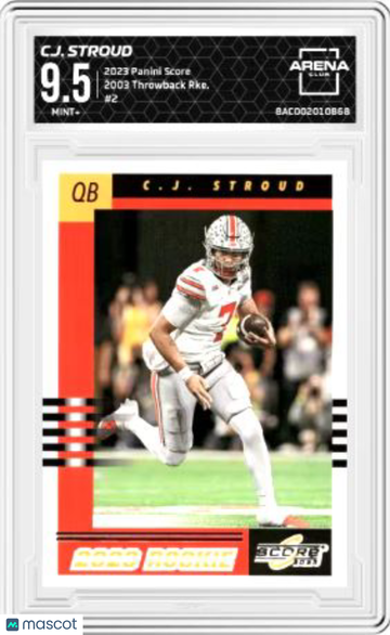 2023 Panini Score C.J. Stroud #2 2003 Throwback Rookies RC Arena Club 9.5