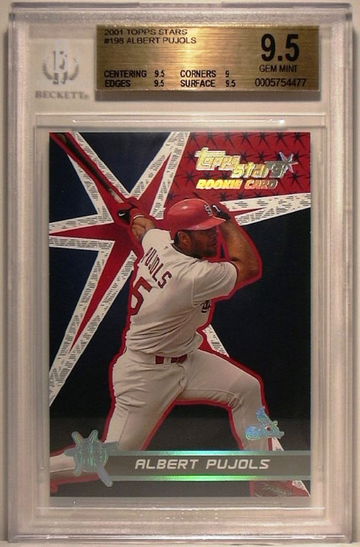 2001 Topps Stars #198 Albert Pujols (ROOKIE) BGS 9.5 GEM MINT
