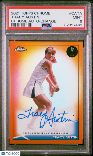 2021 Topps Chrome Tennis Chrome Autographs Tracy Austin #CATA Orange PSA 9